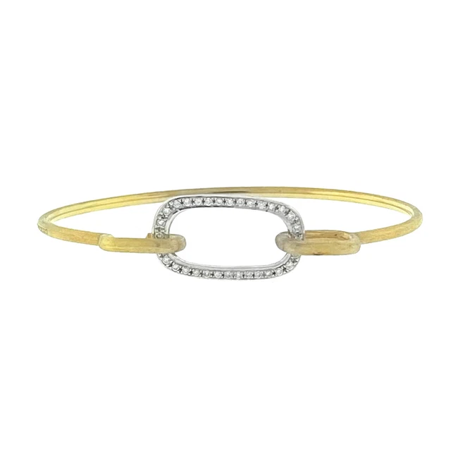 18k Two Tone Marco Bicego Diamond Wire Bangle Bracelet 18k Two Tone Marco Bicego Diamond Wire Bangle Bracelet