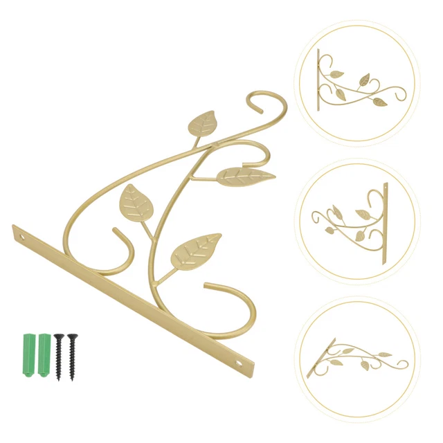 2 Supporti Per Fiori In Metallo Da Parete - Portavasi Decorativi Per Giardino E Balcone - Colore Nero