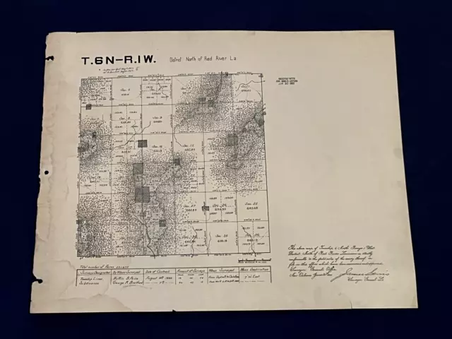 T.6 N-R.I W. District Survey - North of Red River, Louisiana