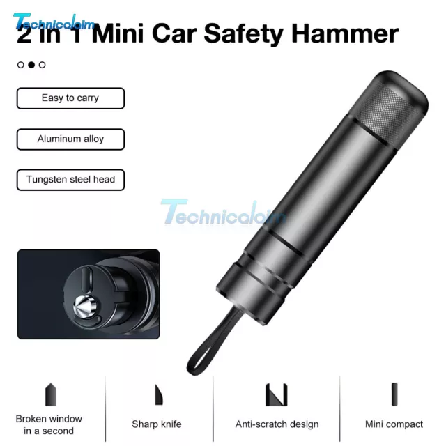 Mini Car Safety Hammer Escape Emergency Seat Belt Cutter Window Glass Breaker 2