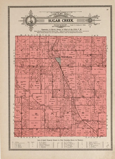 1914 Atlas POWESHIEK COUNTY plat maps IOWA GENEALOGY history Land DVD P146