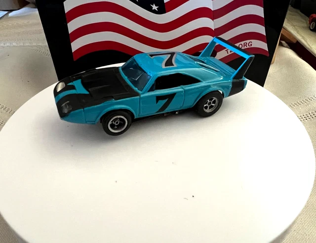 VINTAGE AFX AURORA HO Slot Car Dodge Charger Daytona Yellow # 7 C2