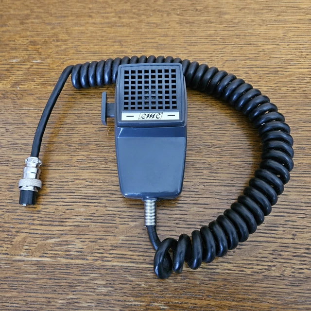 Vintage Turner Plus 3 Ham Radio Silver Black Microphone 4 Pin