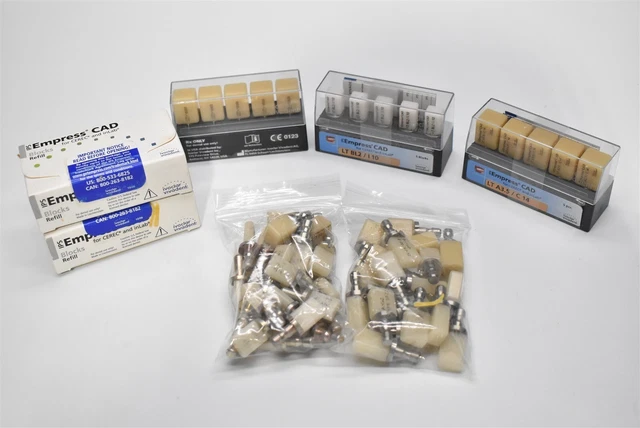 Lot of Empress CAD Assorted Dental Dentistry CAD/CAM Restoration Milling Blocks
