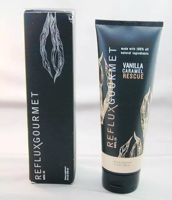 Caramelo de vainilla gourmet de reflujo 8 oz alginato totalmente natural de rescate