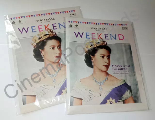 2x Queen Elizabeth II 70 Platinum Jubilee Exclusive UK Newspaper Cover WEEKEND