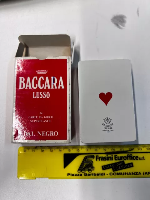 Carte Da Gioco Baccara Lusso Dal Negro Sigillate Original Playing Cards New