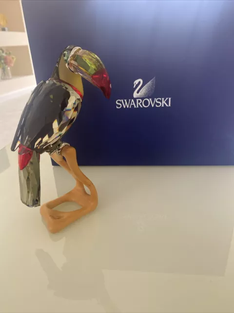 Swarovski - Retired Swarovski Paradise Birds Toucan Black Diamond Ornament