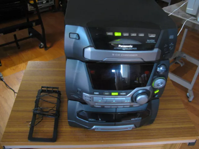 PANASONIC SA-AK25 5 CD Changer/Dual Cassette Deck Stereo Receiver Tested  Work $ - PicClick