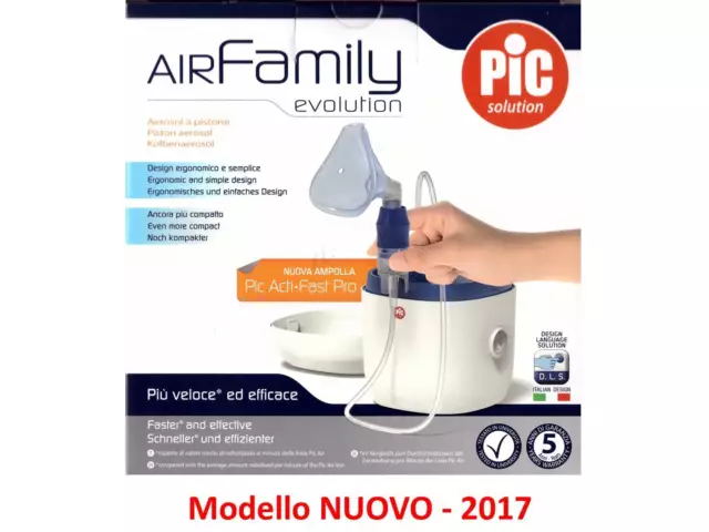 PIC AIR FAMILY EVOLUTION - Aerosol a pistone - Nuovo IN CONFEZIONE ORIGINALE