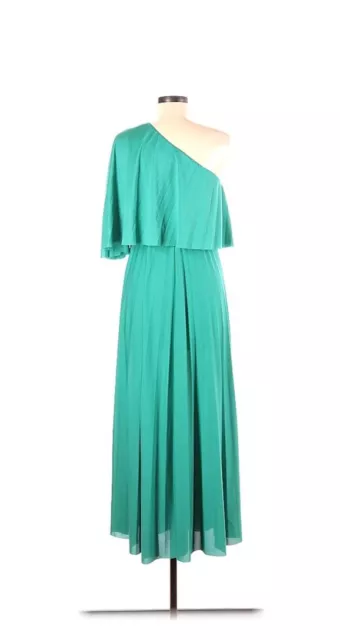 ASOS Dress Size 6 Petite Maxi One Shoulder Green Party Graduation Event 2