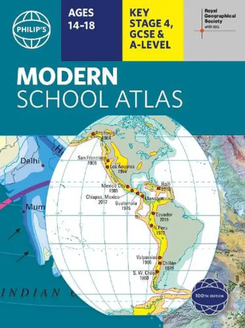 Philip's RGS Modern School Atlas: 100th edition by Philip's Maps Paperback Book