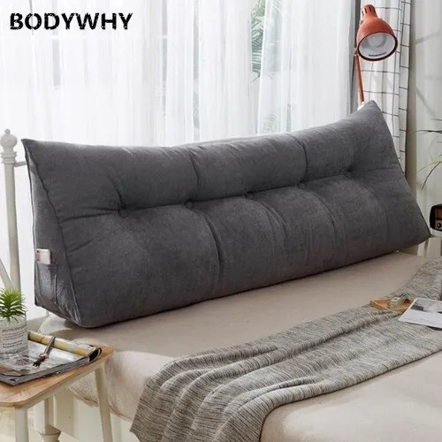 Bed Cushion Pillow Japanese Tatami Double Bed Long Pillow Backrest Waist  Cushion