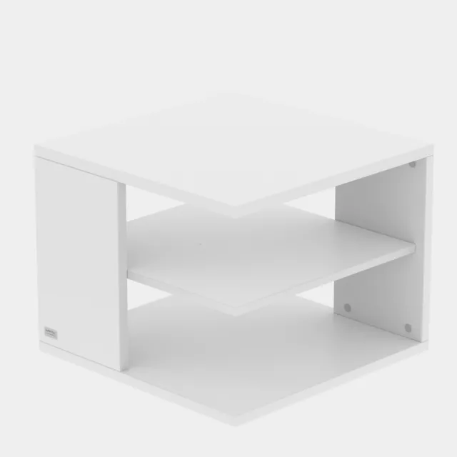 Mesa Auxiliar Neo Blanco Madera Mesita Baja Mesa Sofá Moderno