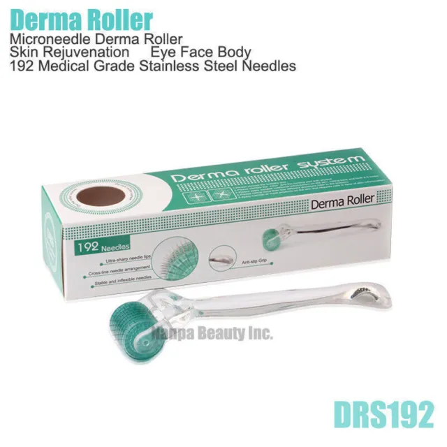 Stainless Steel Derma Roller Micro Skin Beauty Wrinkles Scars Anti Acne 192 Pins