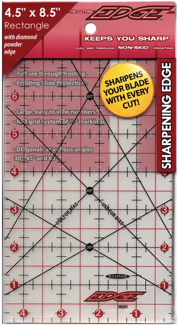 Paquete de 2 Reglas Esmeriladas Sullivans The Cutting EDGE-4-1/2""X8-1/2"" -38201