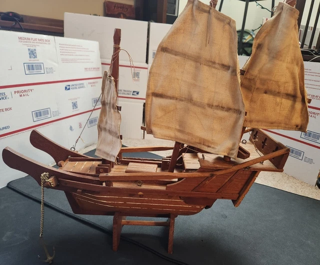 SCALE MODEL OF Chinese Junk Ship in Solid Teak Handcrafted £36.88 ...