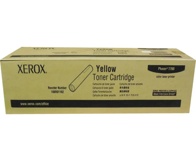 Genuine Xerox Phaser 7760 Yellow High Capacity Toner Cartridge (25000 Pages) - 1