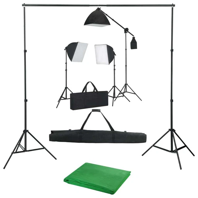 Kit Studio Fotografico con Luci Softbox e Fondale 5199397