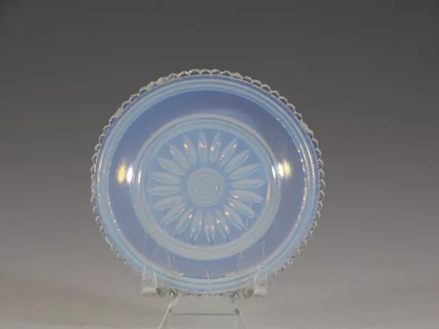 EAPG Lacy Boston Sandwich Opalescent Sunburst Flint Glass Cup Plate c.1850 No.1