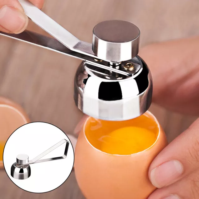 Stainless Steel Egg Topper Cutter Shell Opener Boiled Raw Egg Cracker Knocker. #