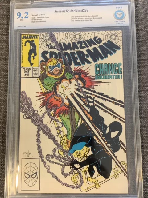The Amazing Spider-Man #298 CBCS 9.2 1st Venom Cameo TODD MCFARLANE like CGC