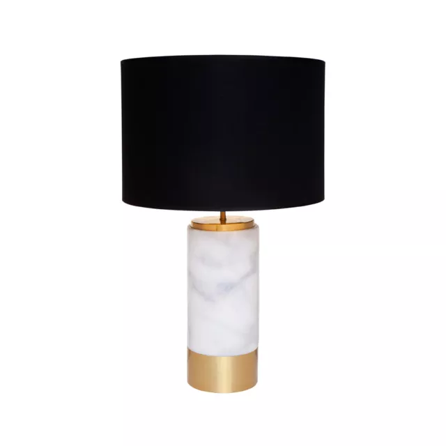 NEW Cafe Lighting Paola Marble Table Lamp White & Black