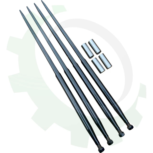 4x Frontladerzinken 4x Buchse1100mm Ballenzinken für Frontlader 110cm  M 22X1,5