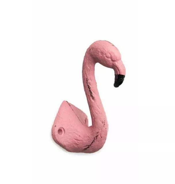 Wall Hook Flamingo, Wardrobe Hooks, Hat Hook, Key Hook Pink, Cast Iron