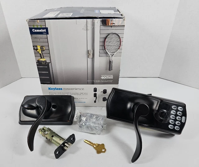 Schlage ‎FE595 V CAM 716 ACC Keypad Accent Lever Door Lock Aged Bronze