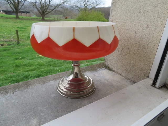 Coupe Vintage émaillée Sur Pied – Hauteur 12,5 Cm Diamètre 15 Cm – à Identifier