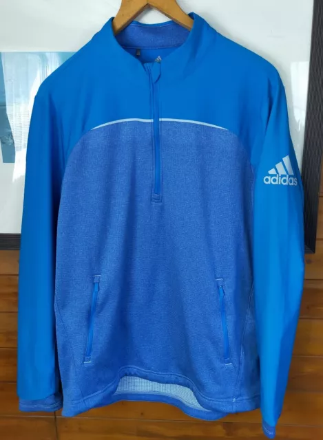 Adidas Go to 1/4 Zip Golf Sweater Men's Medium - Water Repellent Pullover Superb