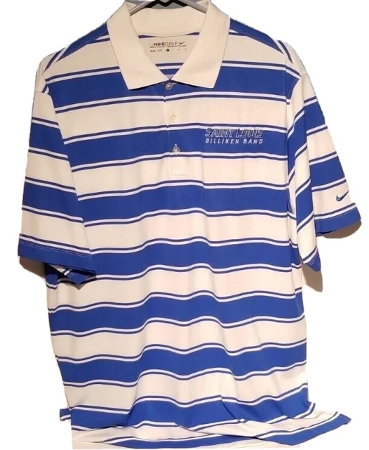 Nike Polo Golf Dri Fit~ St. Louis Billikens Band Basketball  Shirt Mens Large