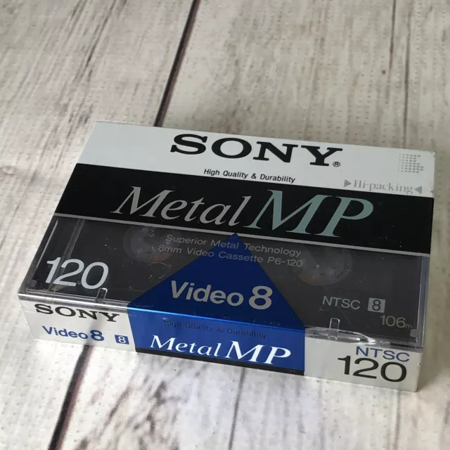 Casete Sony Metal MP Video 8 P6 120MP SP 120 min LP 240 min **NUEVO/SELLADO**