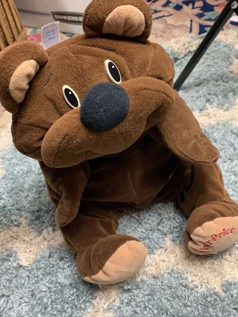 Fisher Price Teddy RUMPLE BEAR Chocolate Dark Brown Stuffed Plush Toy 1993