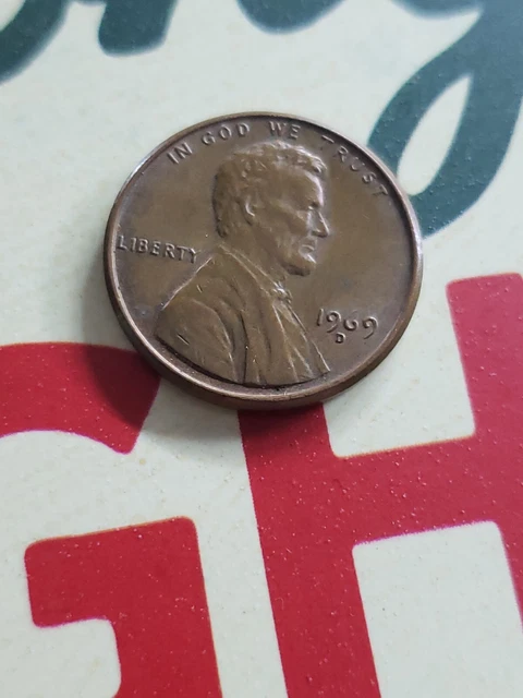 1969 D Lincoln Cent Penny No FG And Floating Roof Error