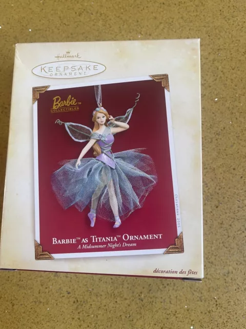 Hallmark Ornament Barbie as Titania Midsummer Night's Dream Fairy Dated 2005 New