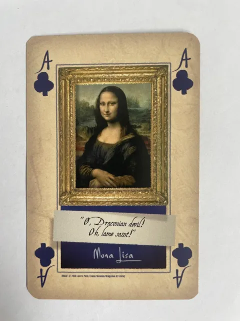 Mona Lisa Da Vinci Code Leonardo Renaissance Art Artwork Playing Swap Card Ace