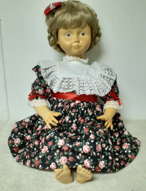 1986 DOLFI Wooden Tiffany 24" Doll 8 of 15 Made SIGNED Jointed Real Hair NICE