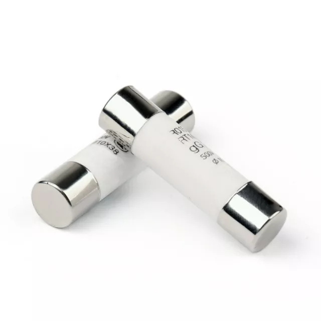 Fusibles céramique 10x38mm-500V- 0,5A à 32A - R015 RT18 RT14 am2 VDE0636 IEC269