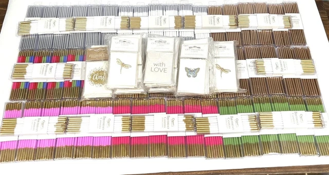 Velas y tarjetas de cumpleaños Caspari (192 tarjetas, 1056 velas) más de $600