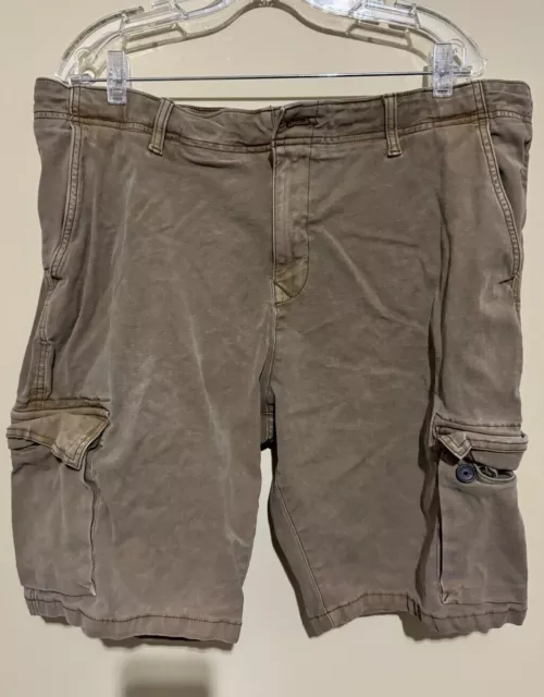 Lucky Brand Men’s Brown Shorts Saturday Stretch Cargo Pockets 11" Inseam