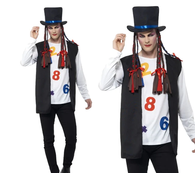 Smiffys Men's 80s Adam Ant Boy George Costume – New Romantic Pop Star Fancy Dress