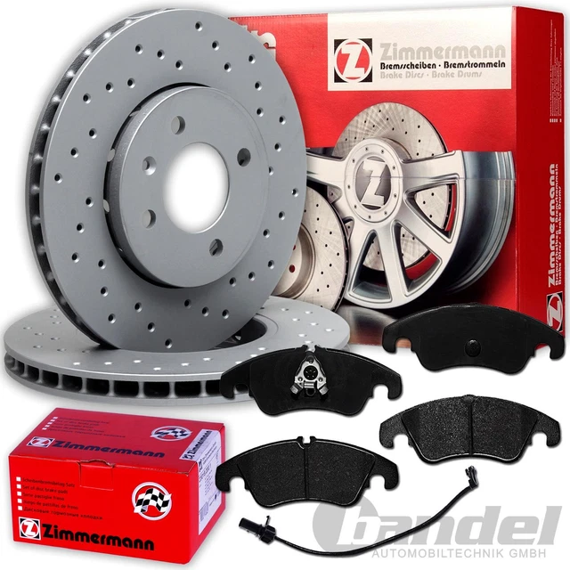 Disque De Frein ZIMMERMANN Pour Essieu Avant - Réf. 100.3356.52, Ø 345 Mm, épaisseur 30 Mm, Alésage 68 Mm, 6 Trous - Compatible Audi/VW