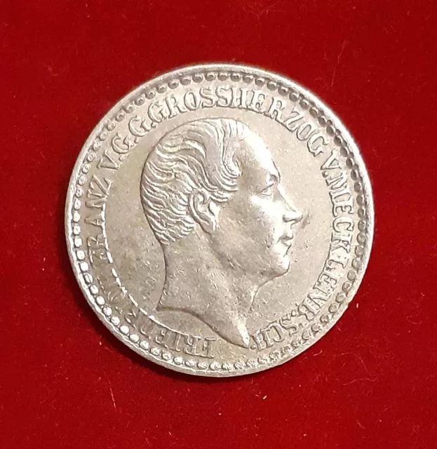 1/12 Taler, 1848, Mecklenburg Schwerin, Friedrich Franz II.