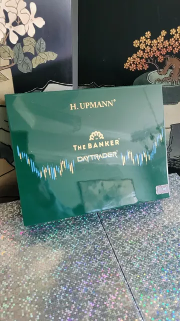 H. Upmann RARE The Banker Day Trader  Wood lacquer Cigar Box Empty
