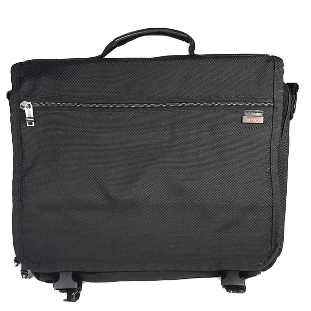 TUMI Black Ballistic Nylon Business Brief Messenger Laptop Shoulder Bag 2679D3