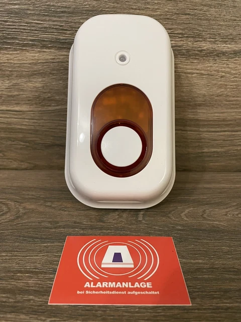 Sirene trappola resistente alle intemperie LED rosso fittizio sistema di allarme adesivo incl.
