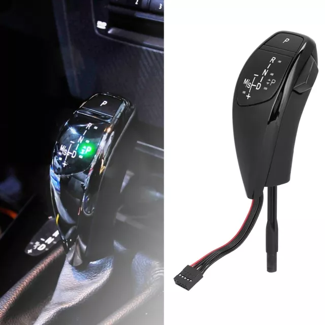 Glossy Black Car RHD LED Shift Knob Modified Automatic Gear Shifter Lever Fits