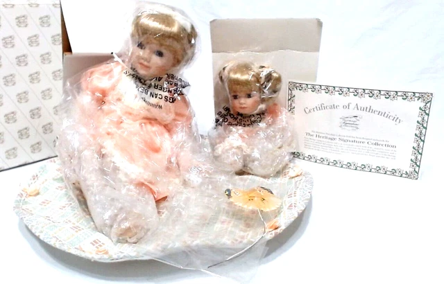 Vintage Heritage Signature Collection Piper & Page Dolls & Butterfly #12290, Mib